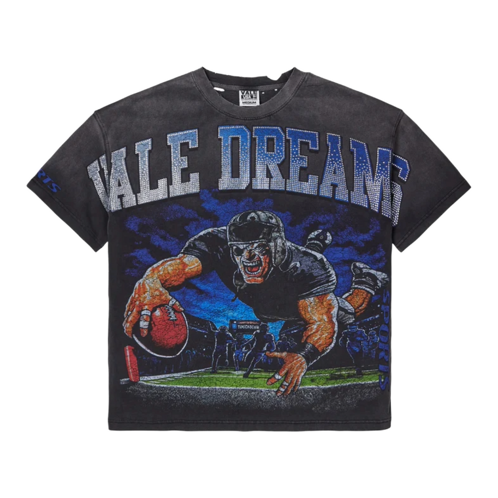 VALE BLING GRIDIRON TEE - BLACK