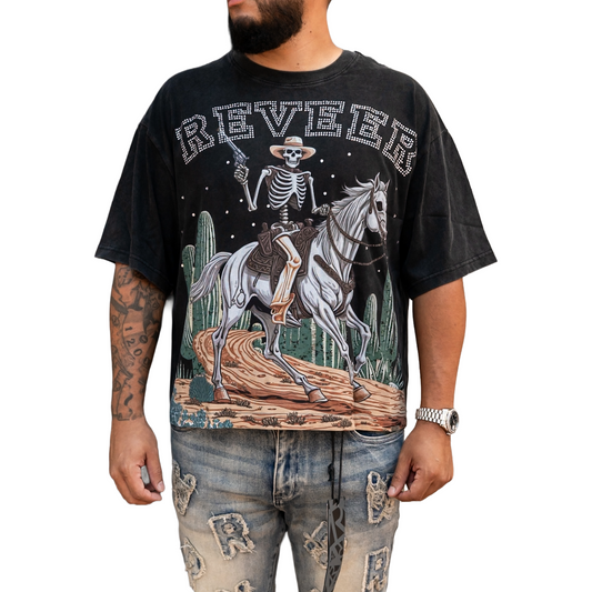 RVR 'COWBOY' TEE - BLACK