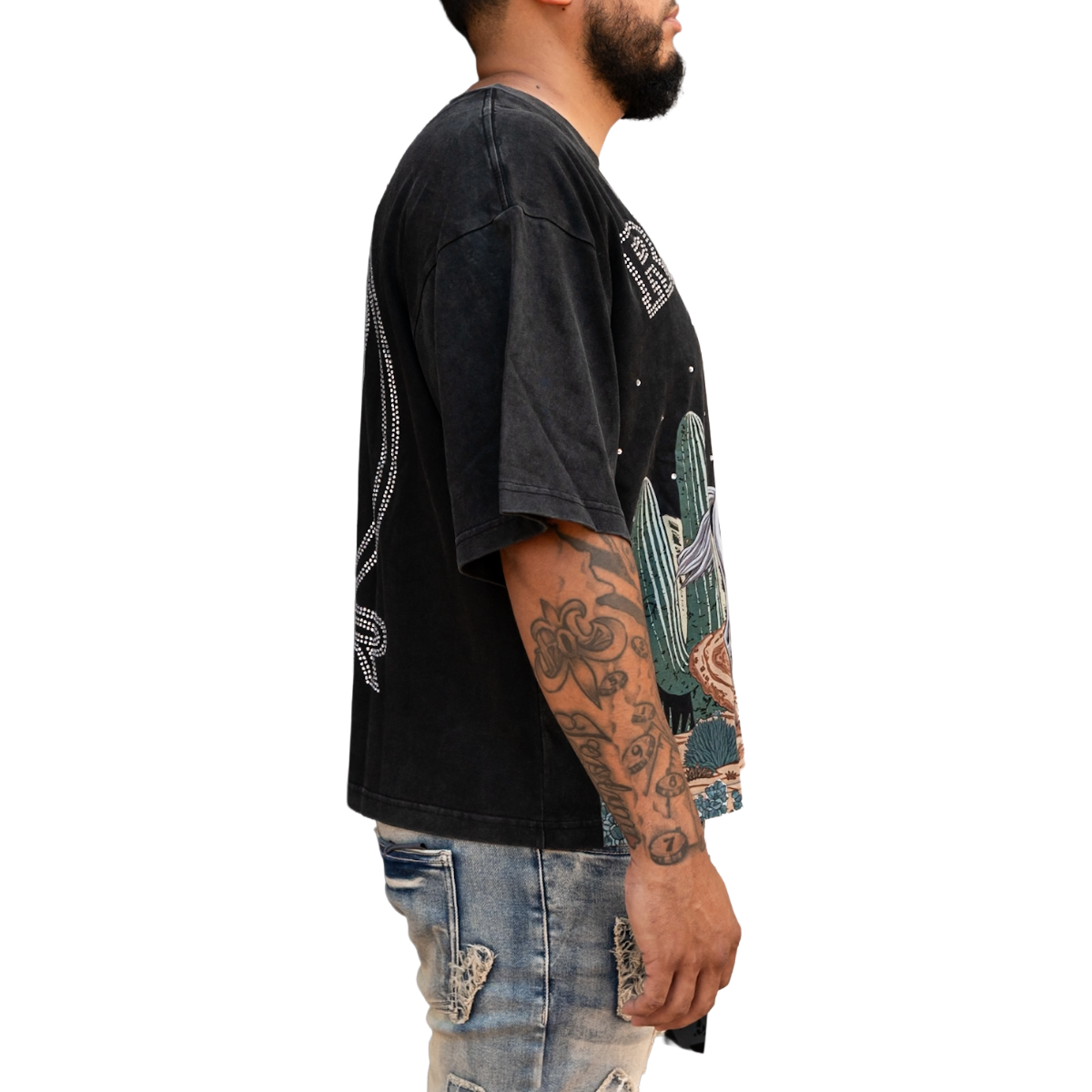 RVR 'COWBOY' TEE - BLACK