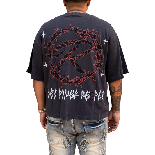RVR 'SKULL' TEE - GREY