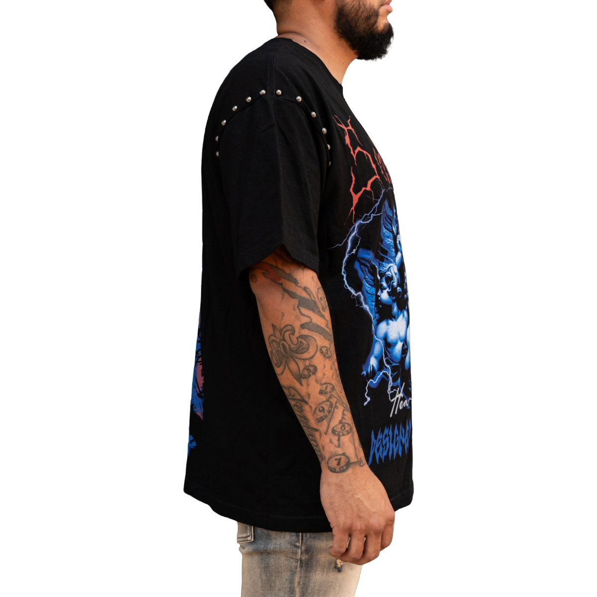 RVR 'ANGEL' TEE - BLACK