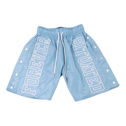 FOREVER SITUATED NYLON SHORTS - BLUE