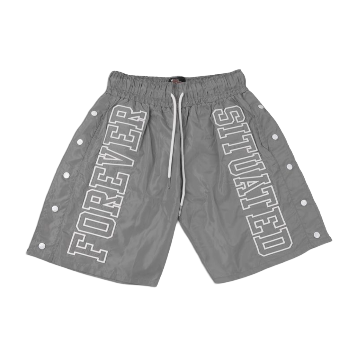 FOREVER SITUATED NYLON SHORTS - GREY