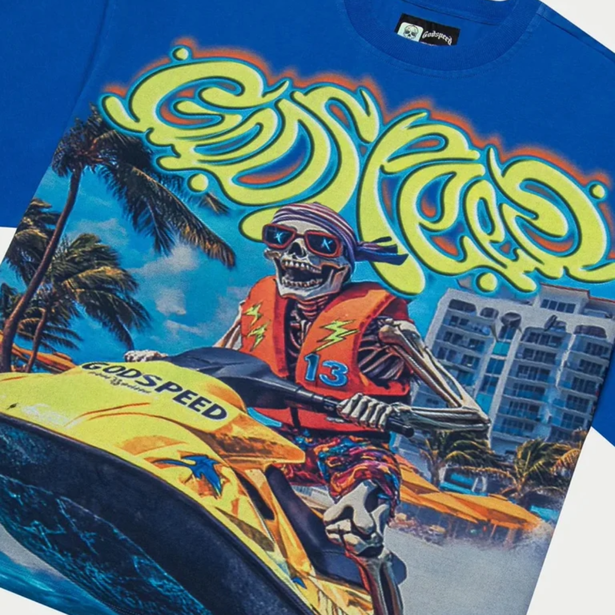 GODSPEED 'WAVE RUNNER' TEE - ROYAL WASH
