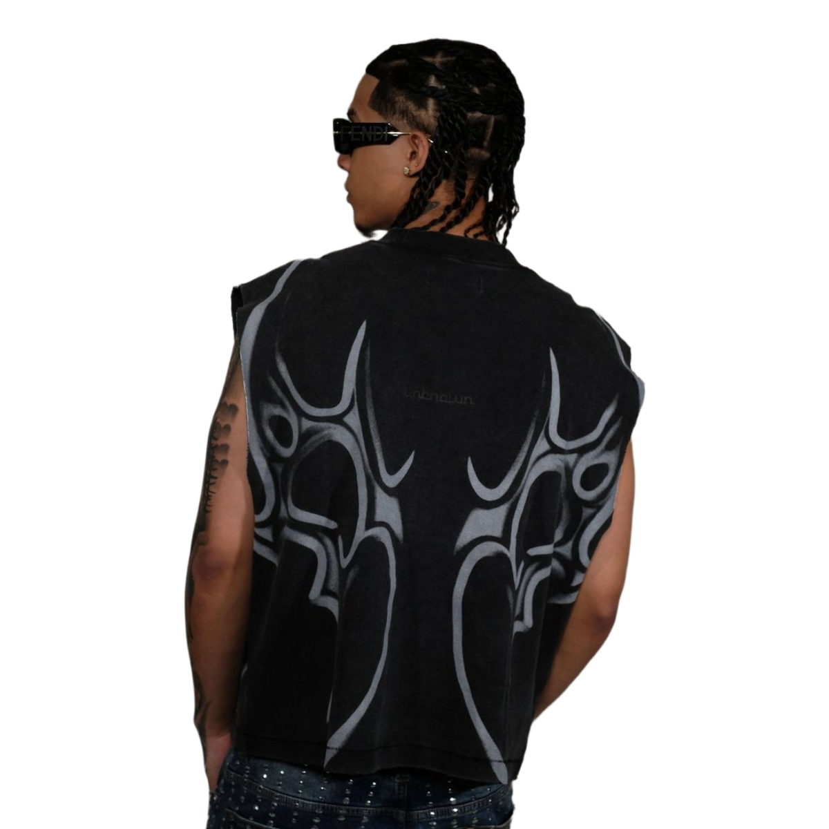 UNKNOWN 'CLAWS' SLEEVELESS - BLACK