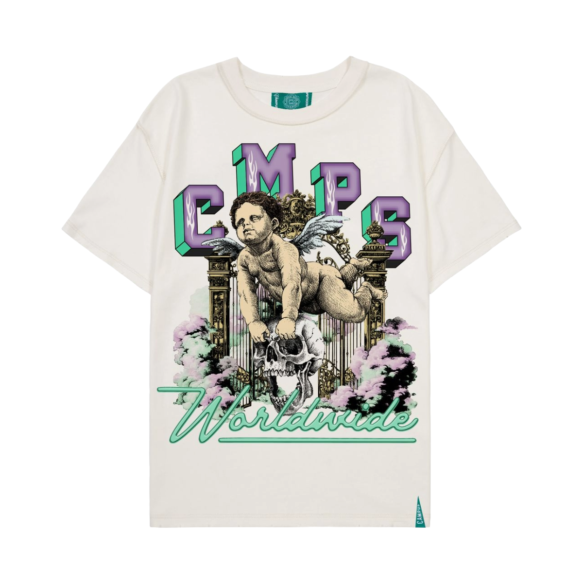 CAMPUS WORLDWIDE TEE - CREAM