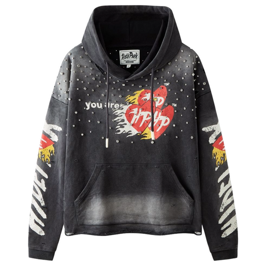 HP - EASY DOES IT HOODIE 2.0 - BLACK/RED