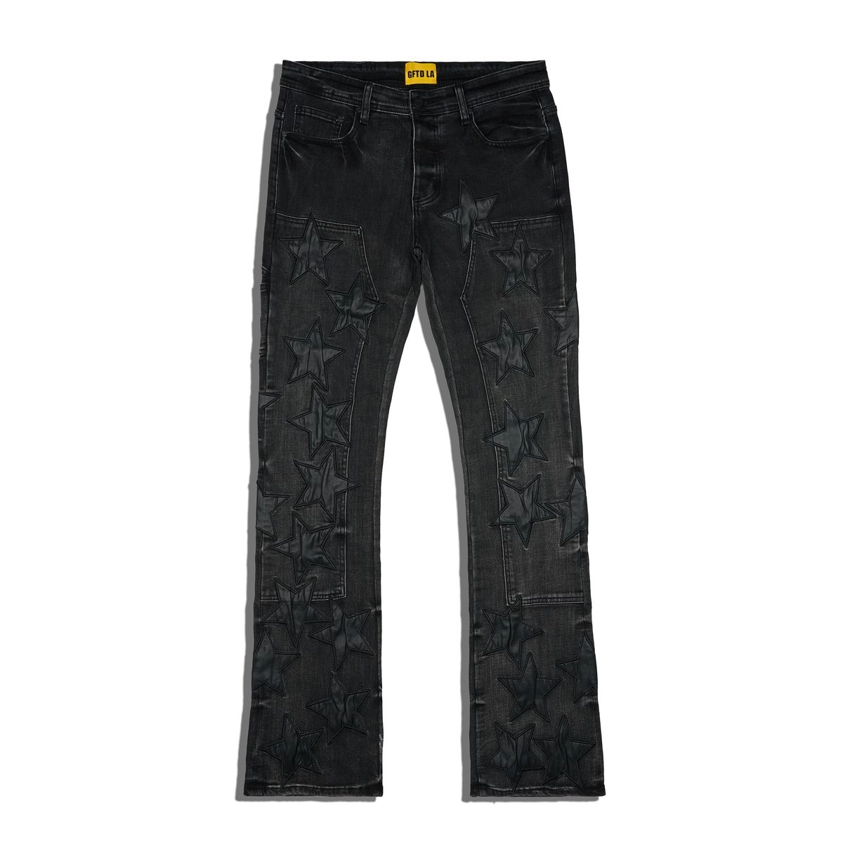 GFTD "SUPER STAR" STACKED JEANS (BLACK)