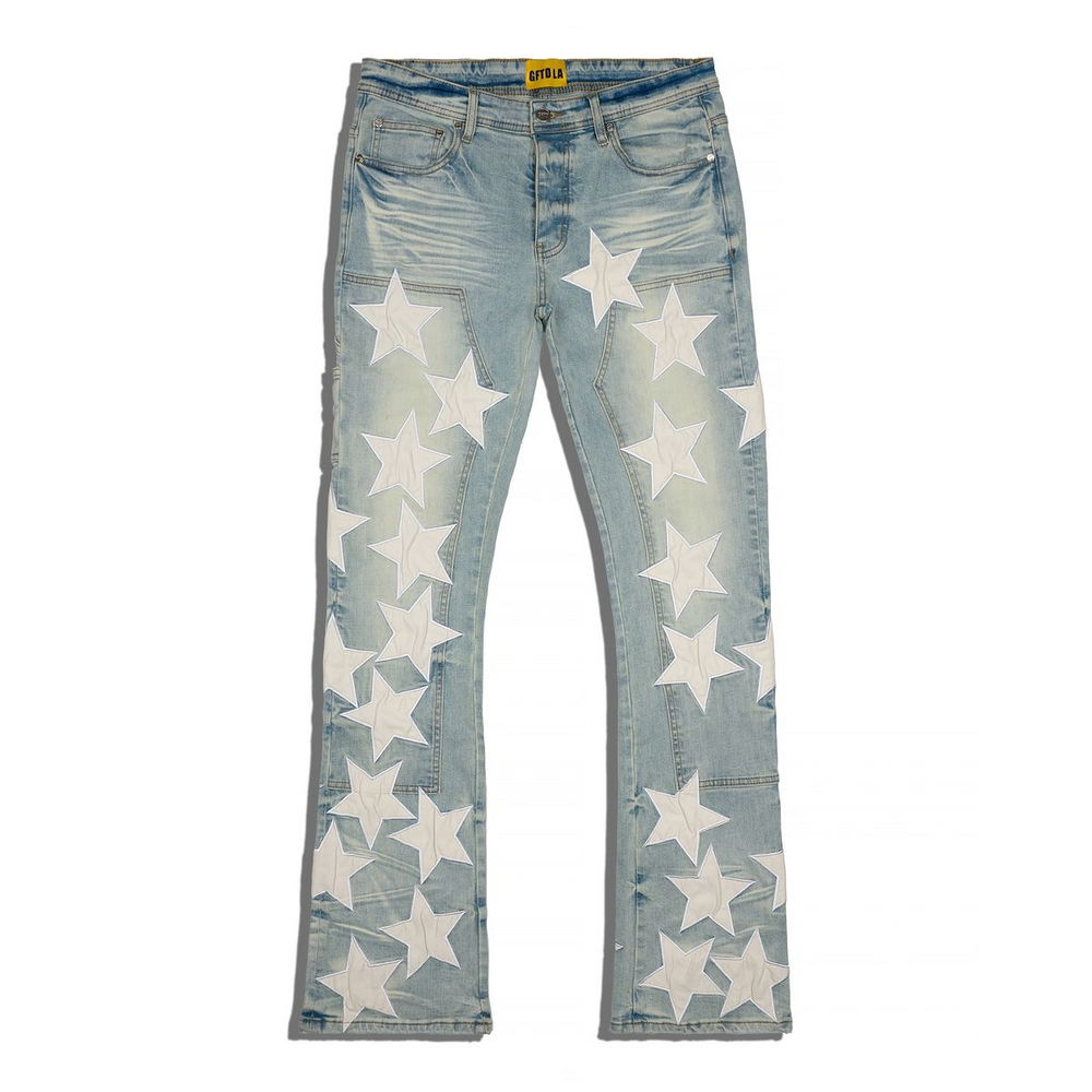 GFTD "SUPER STAR" STACKED JEANS (BLUE)
