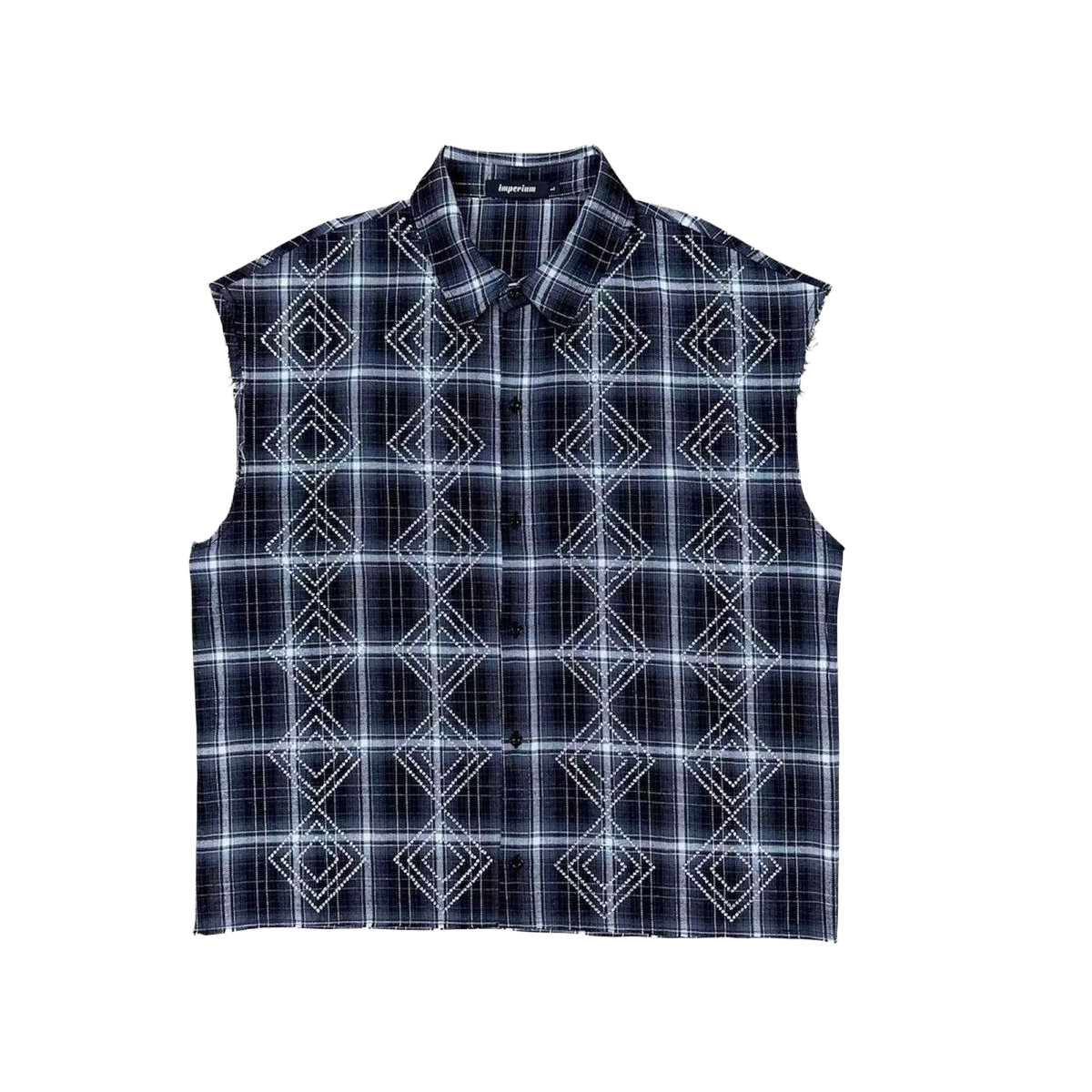PRESTIGE BLACK IMPERIUM RHINESTONE FLANNEL