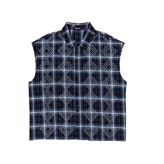 PRESTIGE BLACK IMPERIUM RHINESTONE FLANNEL