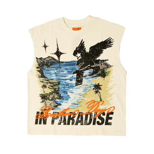 PARADISE "PARADISO ISLAND" MUSCLE TEE (CREAM)