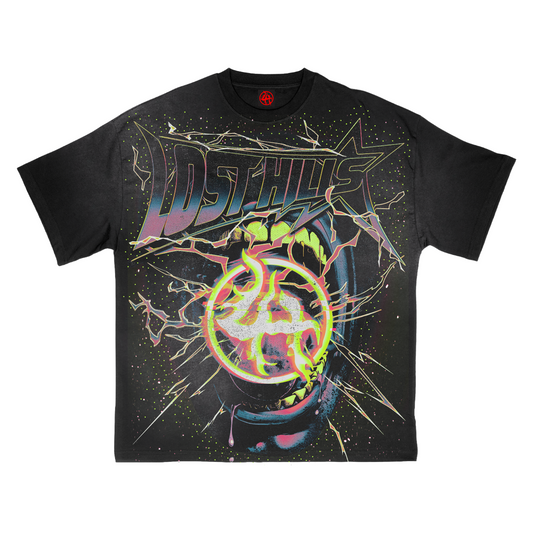 LOST HILLS "LH5006" TEE (BLACK WASH)
