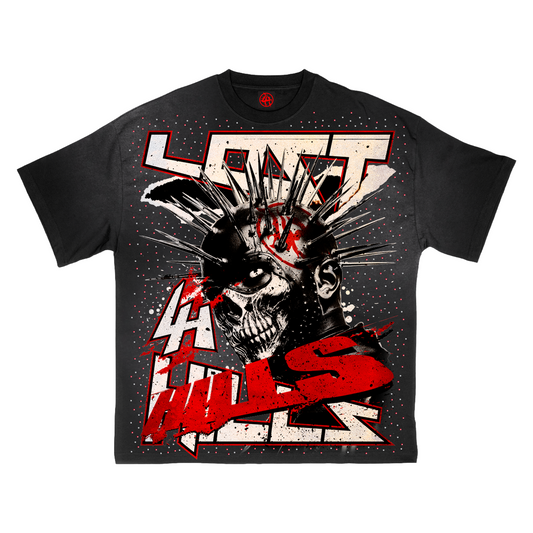 LOST HILLS "LH5008" TEE (BLACK WASH)