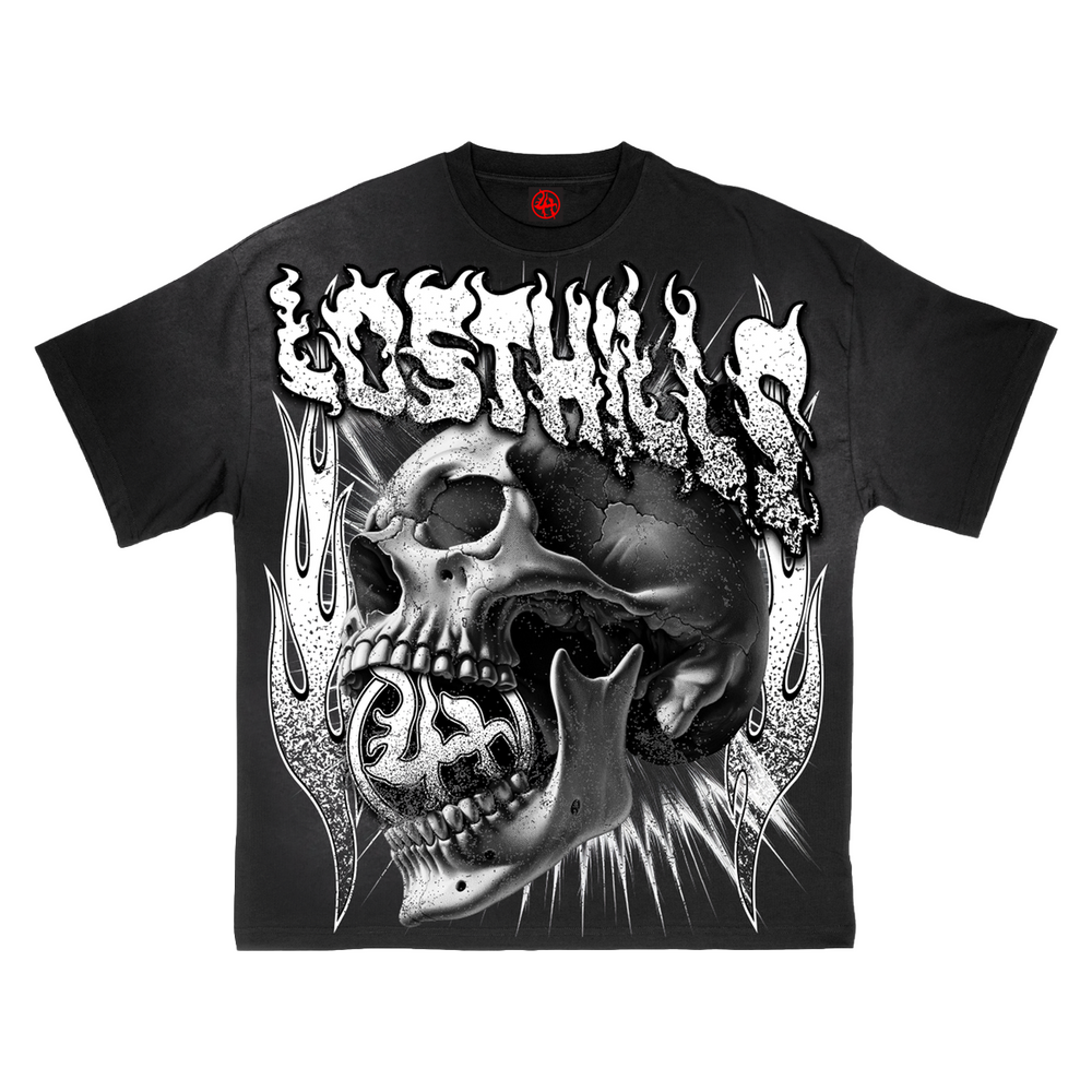 LOST HILLS "LH5003" TEE (BLACK WASH)