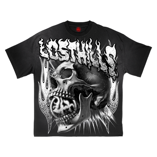 LOST HILLS "LH5003" TEE (BLACK WASH)