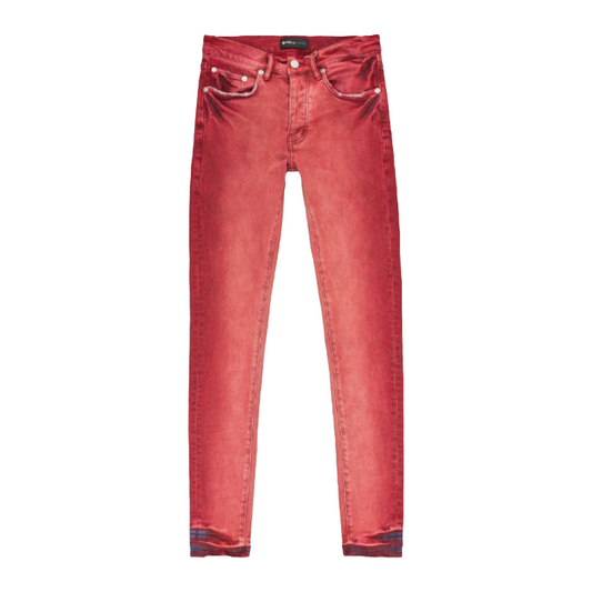 PURPLE BRAND SIDE STRIPE SKINNY JEANS 'FADED AURA' ORANGE'