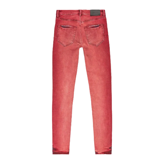 PURPLE BRAND SIDE STRIPE SKINNY JEANS 'FADED AURA' ORANGE'