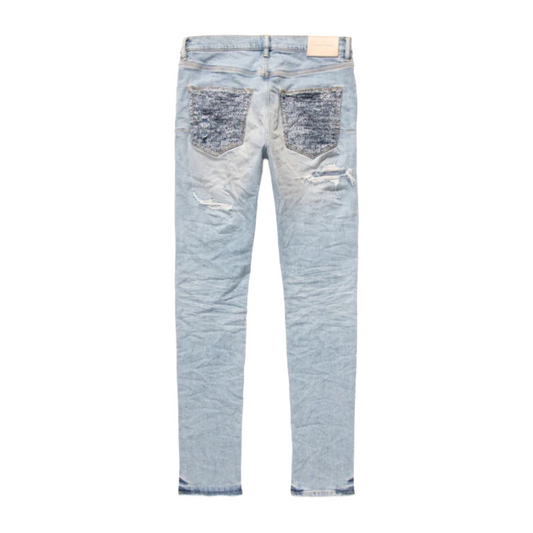 PURPLE BRAND P001 WORN QUILTED DESTROY POCKET