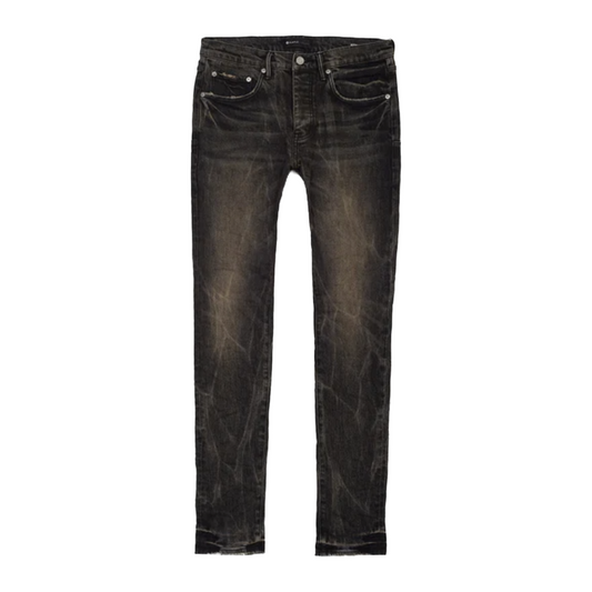 PURPLE BRAND P001 WASHED BLACK TIE ACID