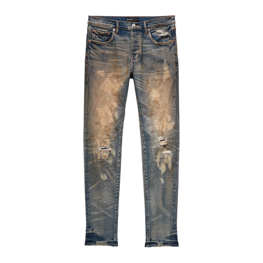 PURPLE BRAND P001 BLEACHED DIRTY INDIGO