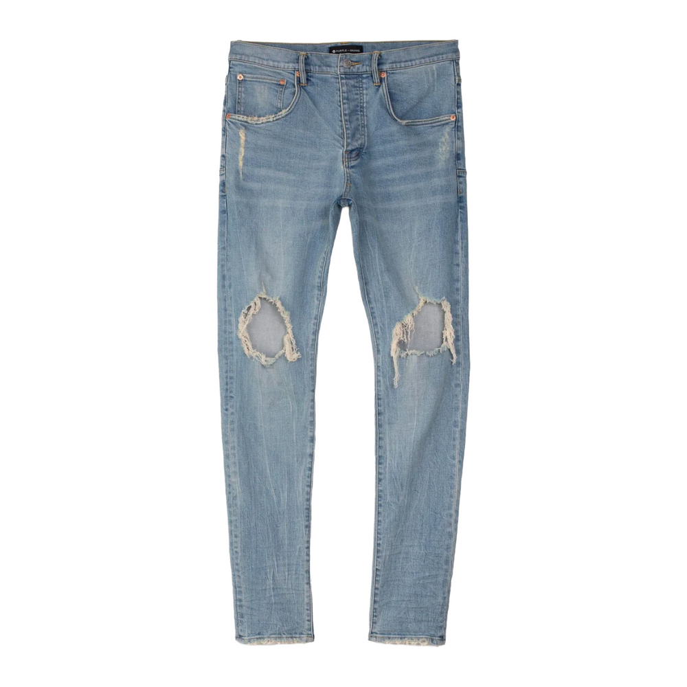 PURPLE BRAND RIPPED KNEE BLOWOUT SLIM JEANS