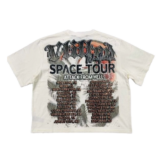 VTILTED "SPACE" CROP TEE