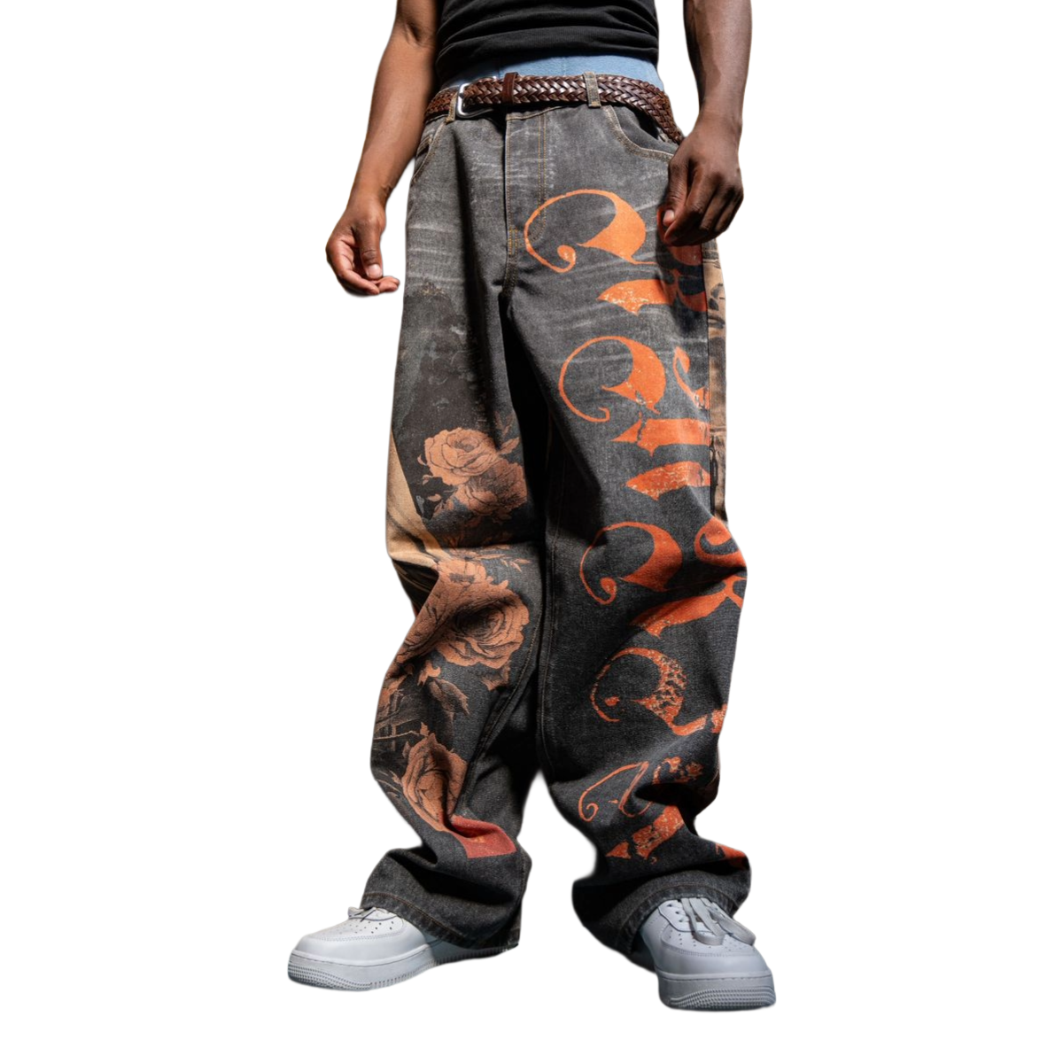 ARMOR (RM201B) DIGITAL PRINT BAGGY JEANS