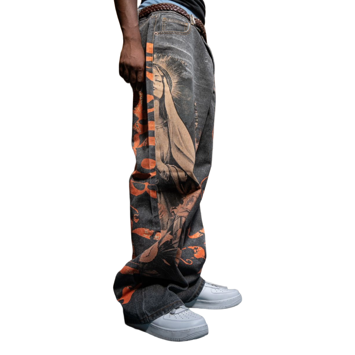 ARMOR (RM201B) DIGITAL PRINT BAGGY JEANS