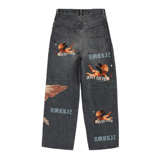 ARMOR (RM205B) DIGITAL PRINT BAGGY JEANS