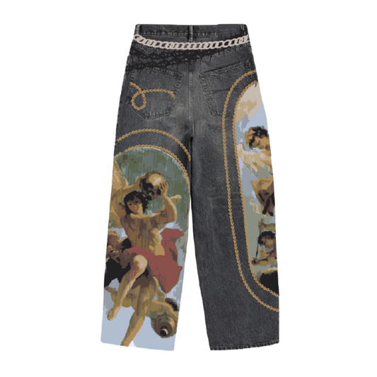 ARMOR (RM202B) DIGITAL PRINT BAGGY JEANS