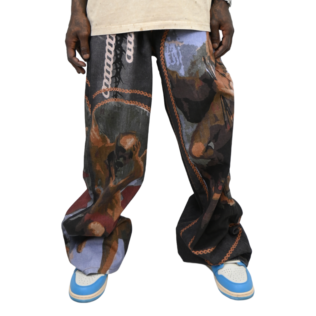 ARMOR (RM202B) DIGITAL PRINT BAGGY JEANS