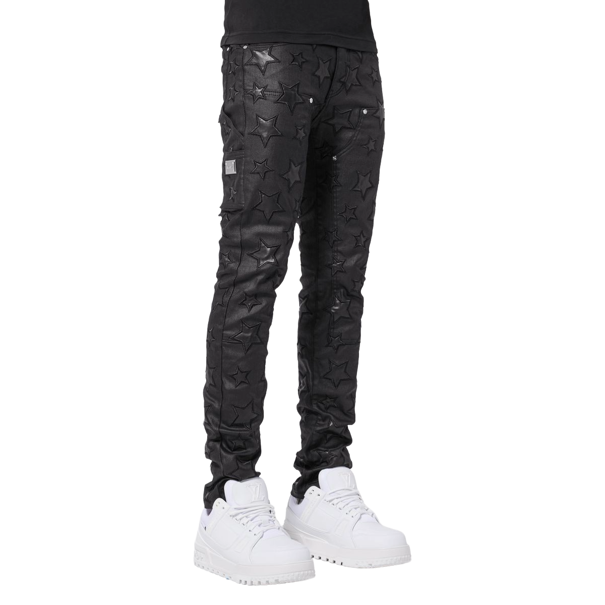 GUAPI ALL BLACK WAXED STARS DENIM