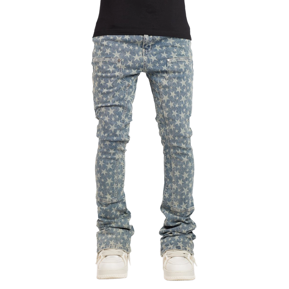 GUAPI VINTAGE BLUE LASER STARS DENIM