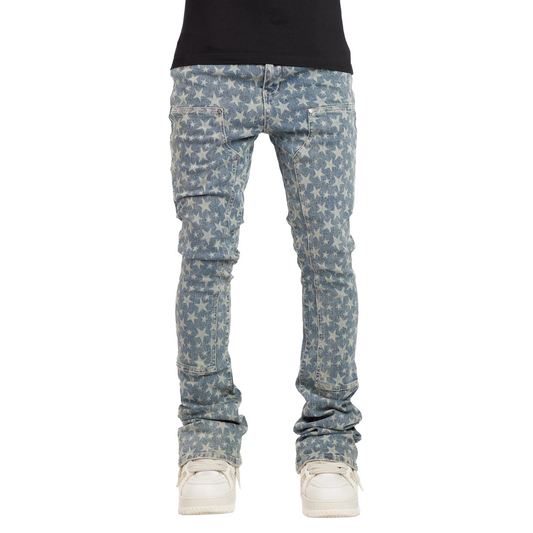 GUAPI VINTAGE BLUE LASER STARS DENIM