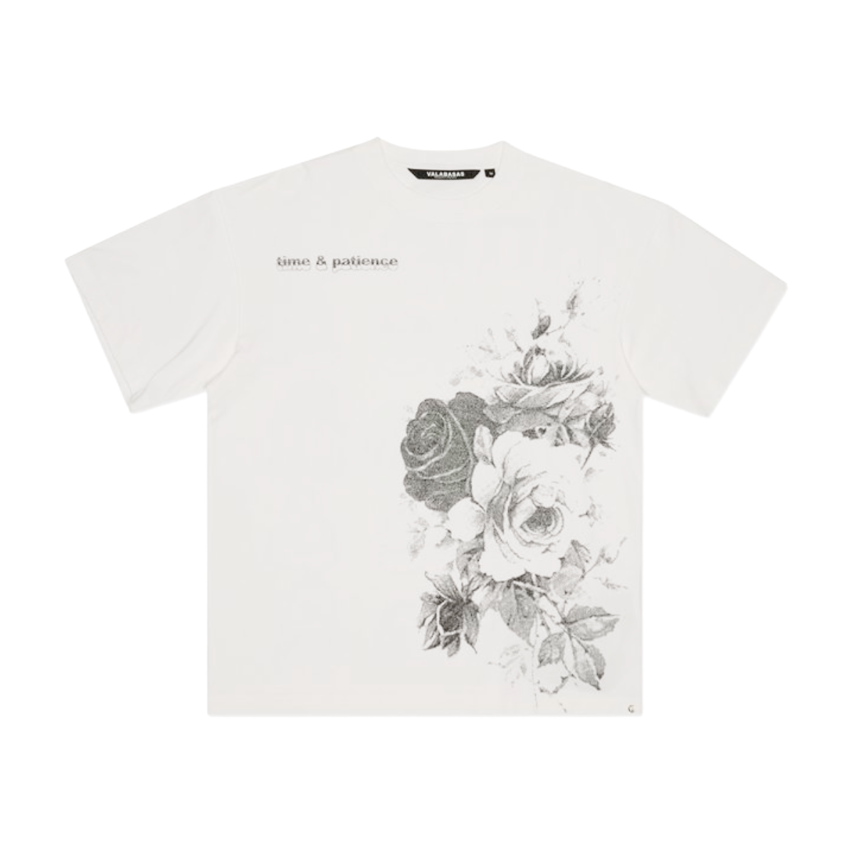 VALABASAS "TIME & PATIENCE" WHITE TEE