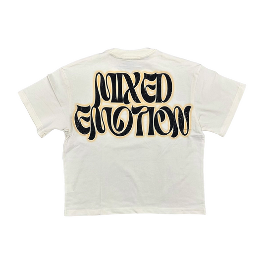 ME 'TWIN' RHINESTONE CREAM TEE