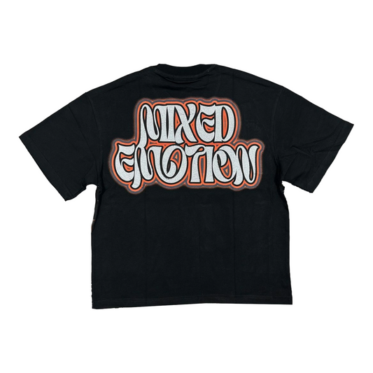 ME 'TWIN' RHINESTONE BLACK TEE