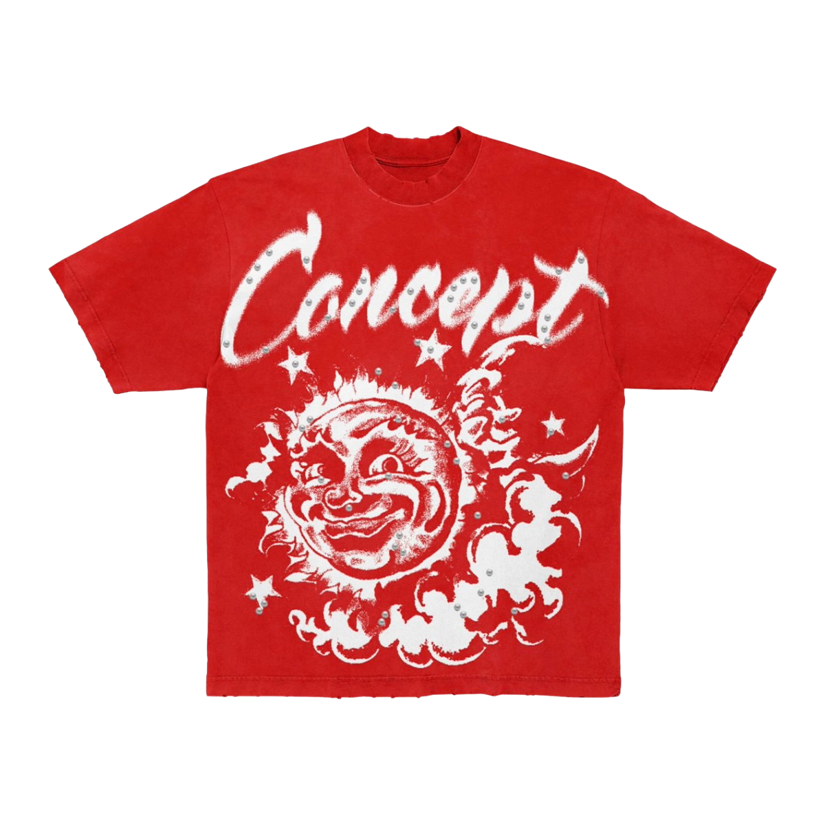 CONCEPT 'PEARLS 2' RED TEE