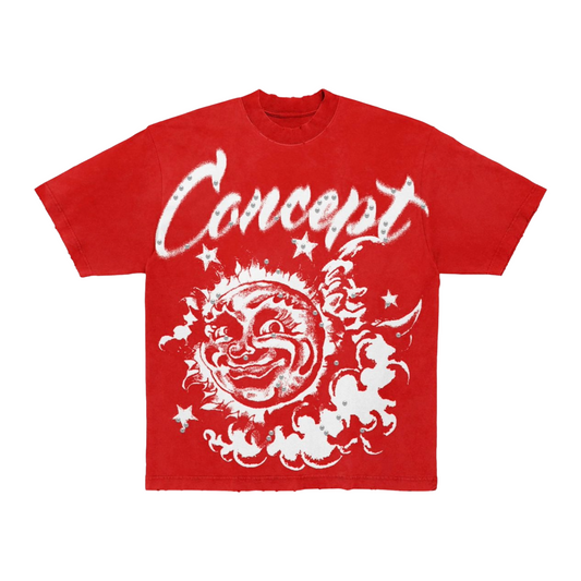 CONCEPT 'PEARLS 2' RED TEE