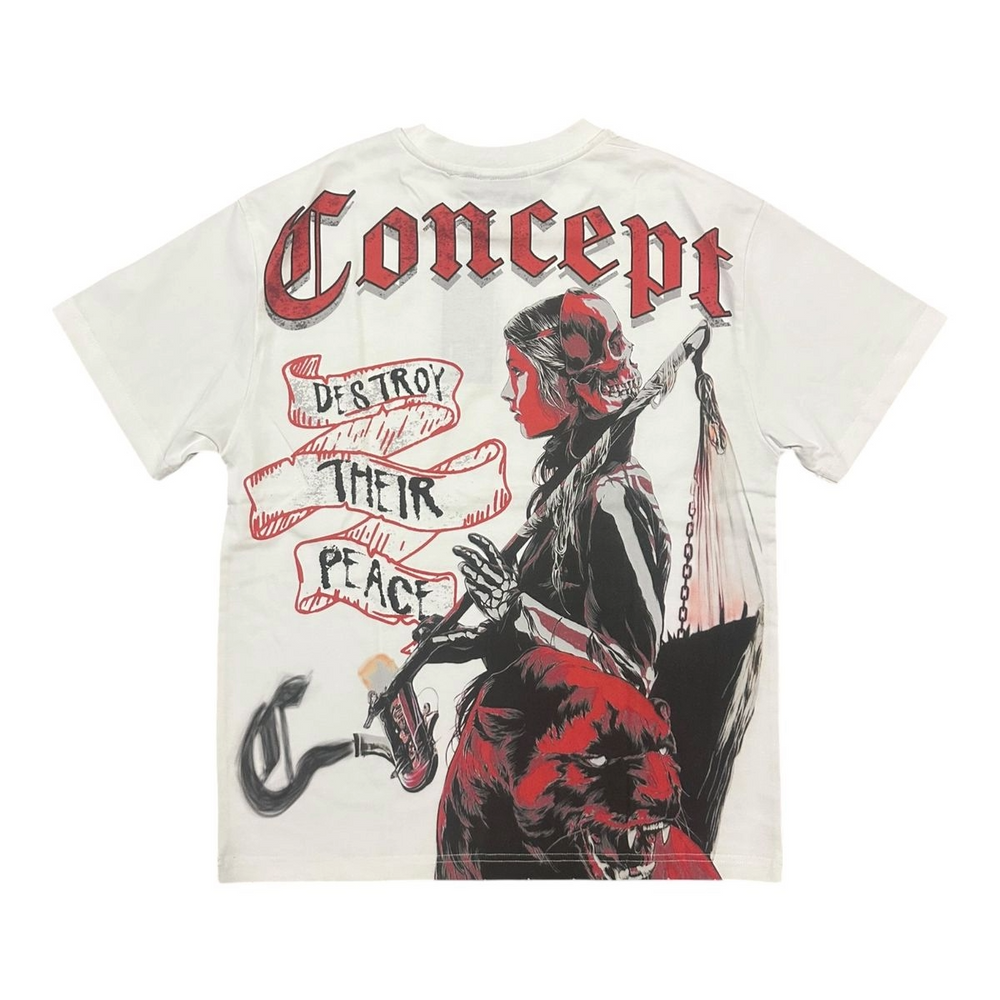 CONCEPT 'DESTROY' WHITE TEE