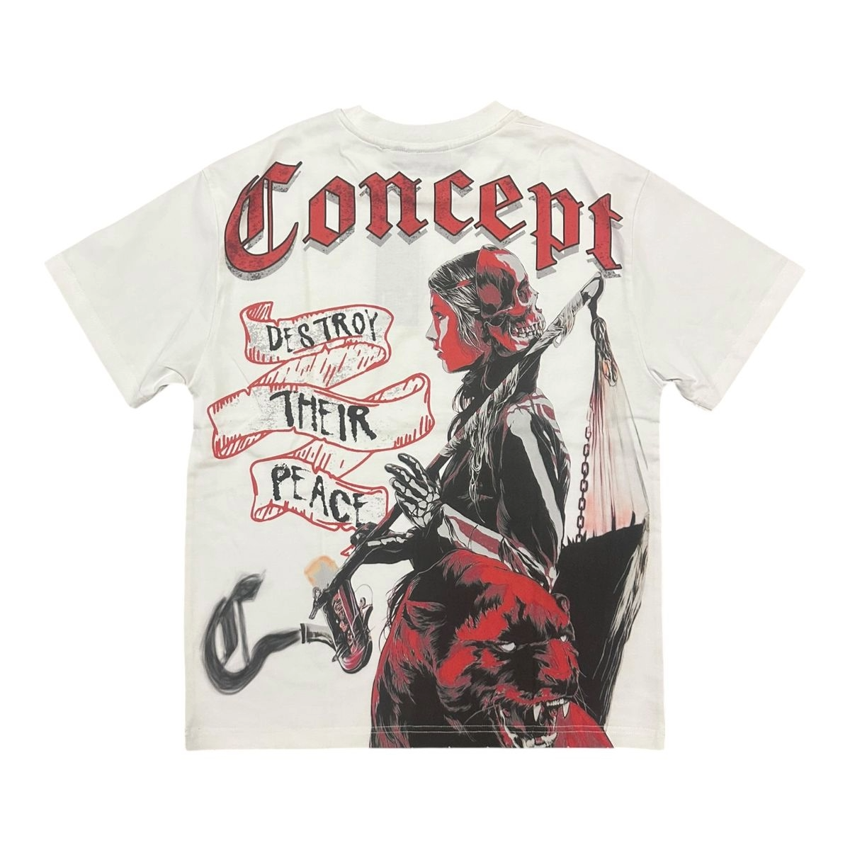 CONCEPT 'DESTROY' WHITE TEE