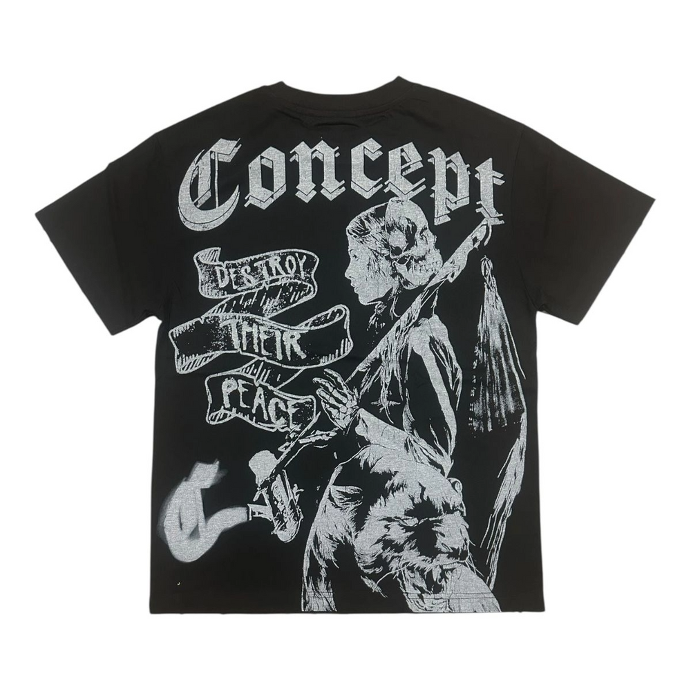 CONCEPT 'DESTROY' BLACK TEE