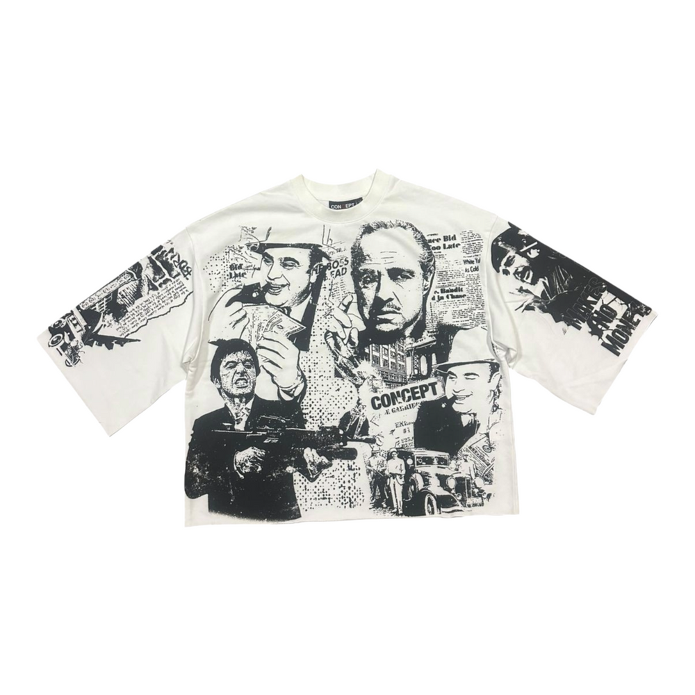 CONCEPT 'SACRED $' CROP TEE