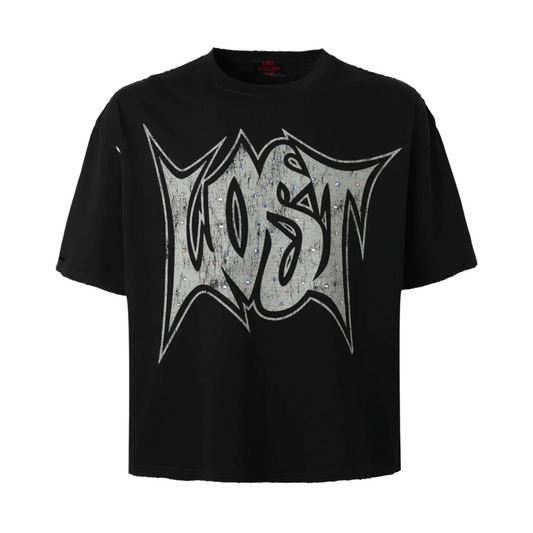 LOST INTRICACY 'OUTLINE' TEE - BLACK