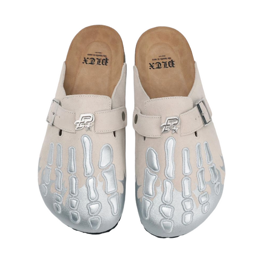 POLITICS LIVES MULE - BEIGE/SILVER