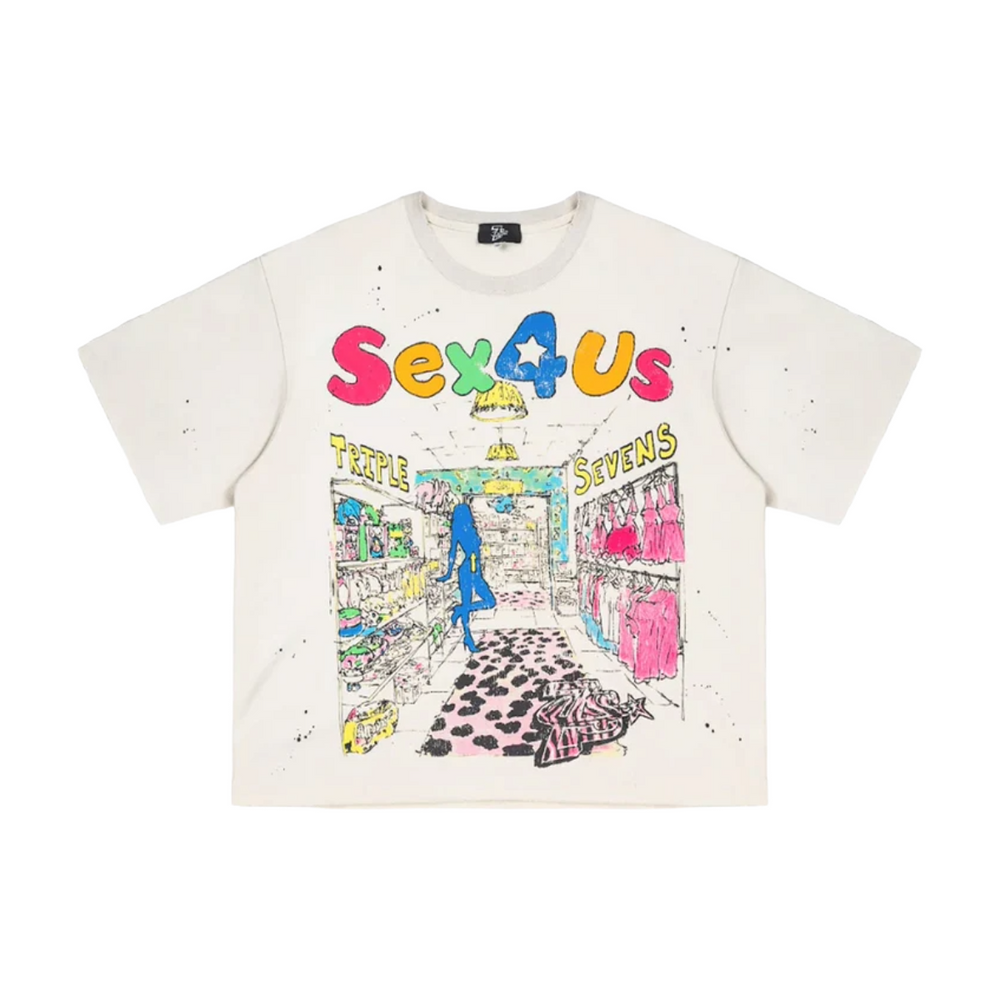 TRIPLE SEVENS SEX 4 US TEE - CREAM