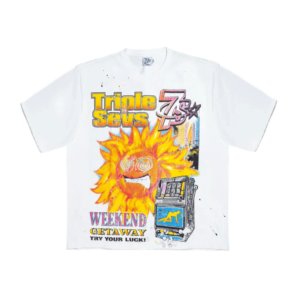TRIPLE SEVENS GETAWAY TEE - WHITE