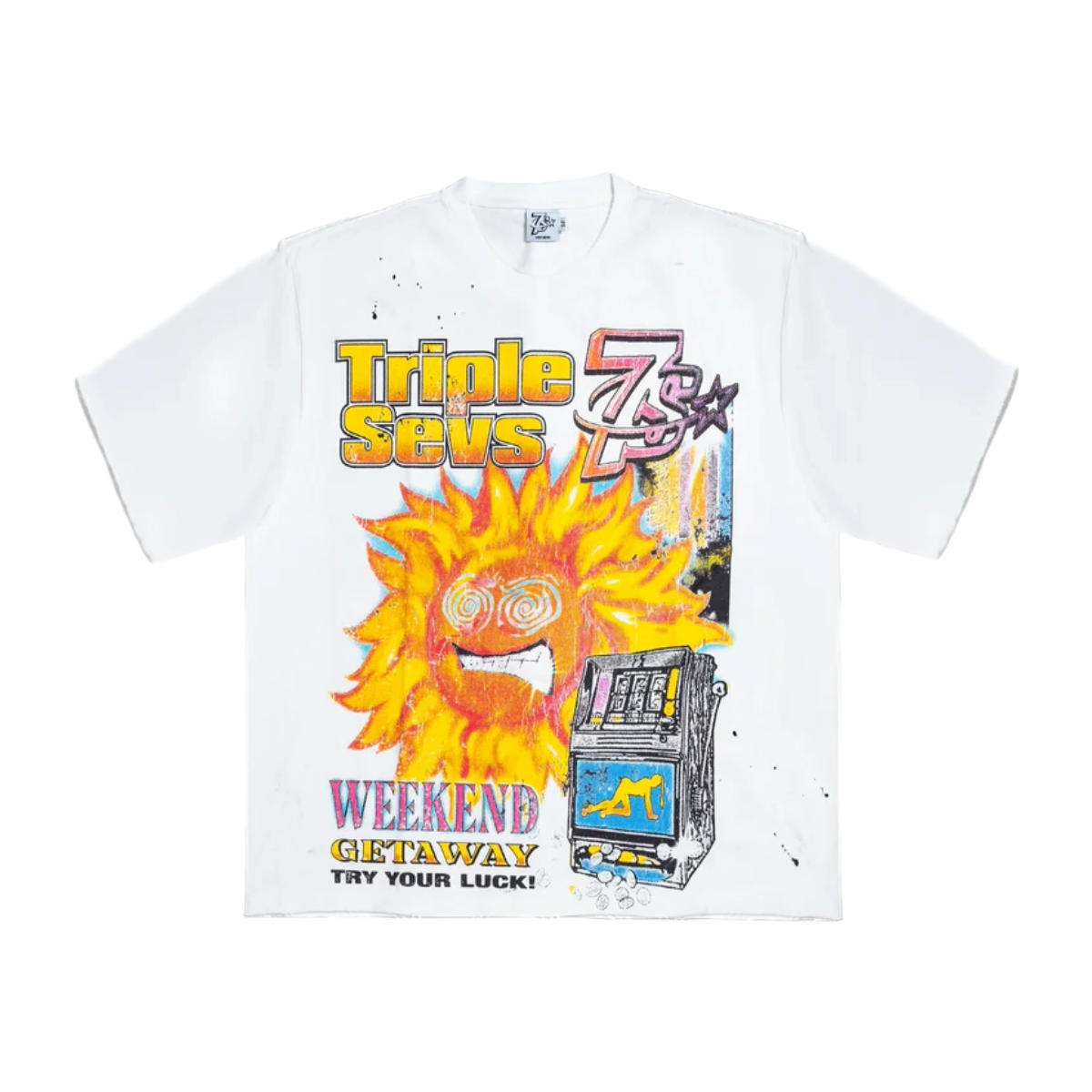 TRIPLE SEVENS GETAWAY TEE - WHITE