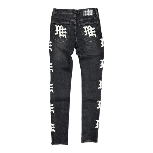 ME MONOGRAM DENIM - BLACK WASH
